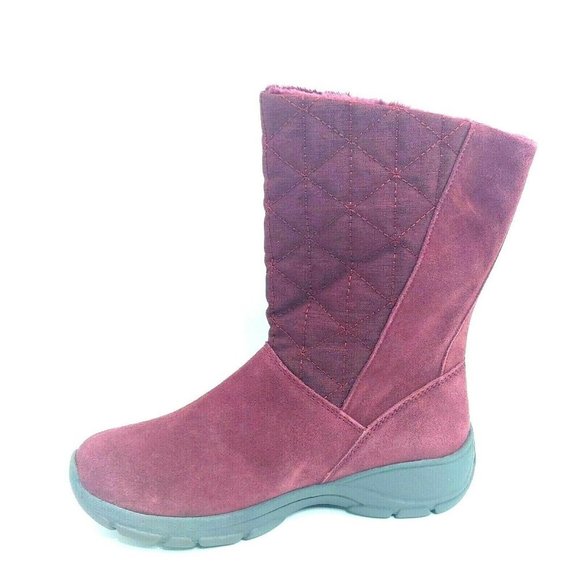 Lands End Womens‎ 489293 Suede Quilted Boots 6.5D - Picture 2 of 11